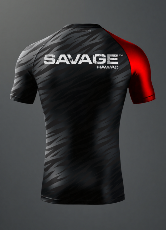 Savage Ranked (Black Belt) Short-sleeve Rash Guard