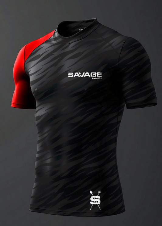 Savage Ranked (Black Belt) Short-sleeve Rash Guard