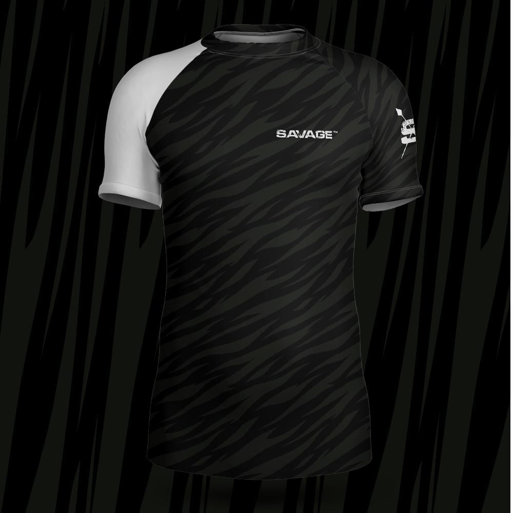 Savage Ranked (White) Short-sleeve Rash Guard