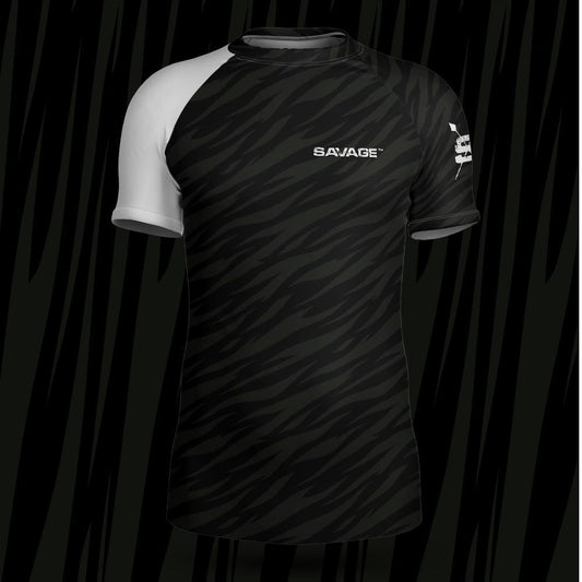 Savage Ranked (White) Short-sleeve Rash Guard