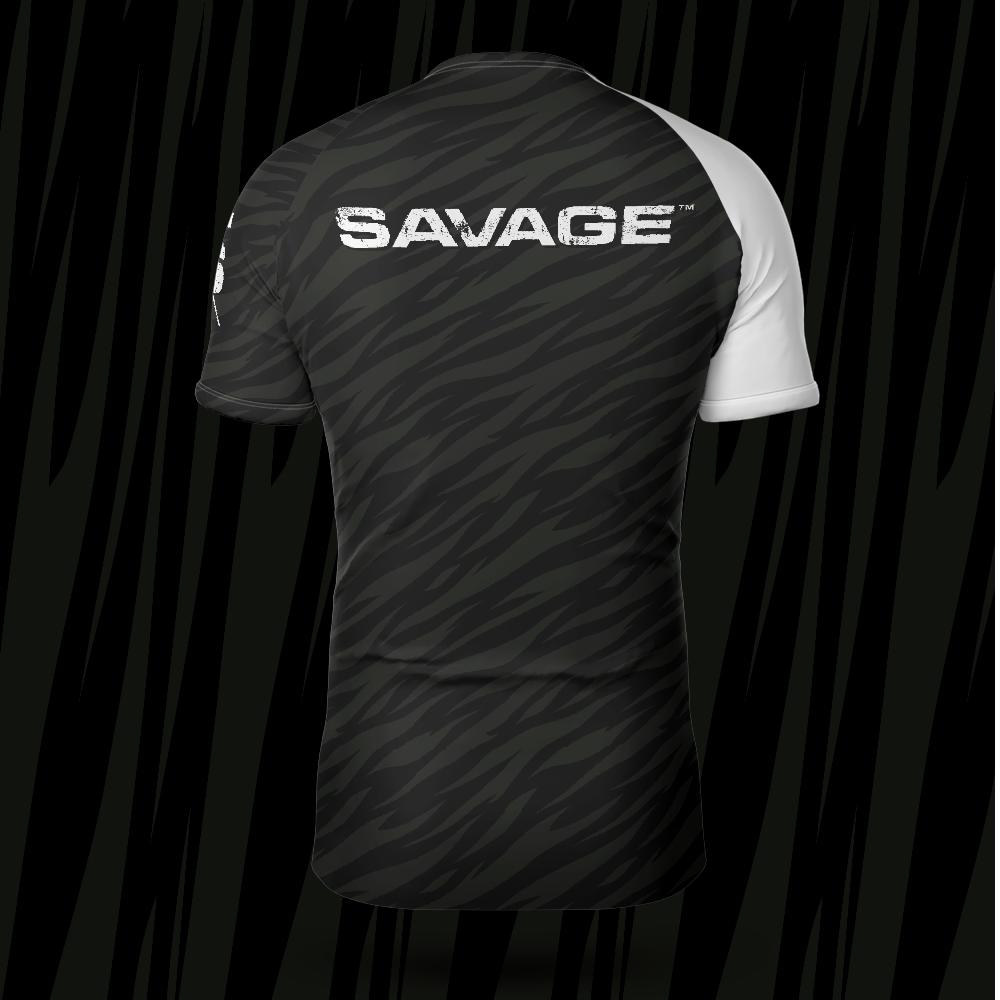 Savage Ranked (White) Short-sleeve Rash Guard