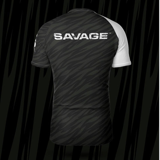 Savage Ranked (White) Short-sleeve Rash Guard